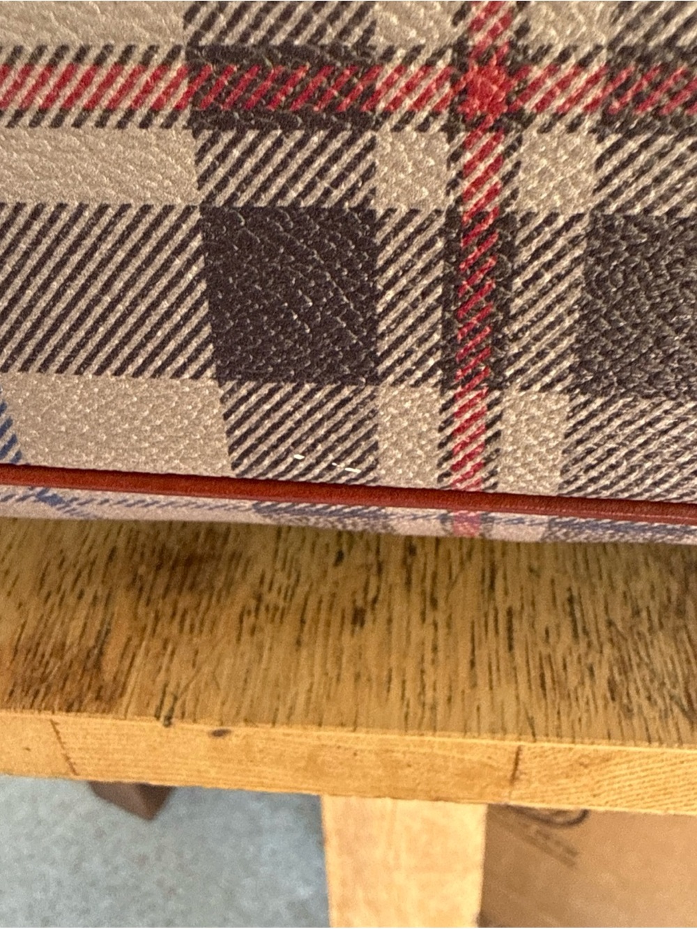 Dooney & Bourke Tiverton Gray Plaid Satchel with Brown Leather Trim. Dust bag. - Picture 12 of 14